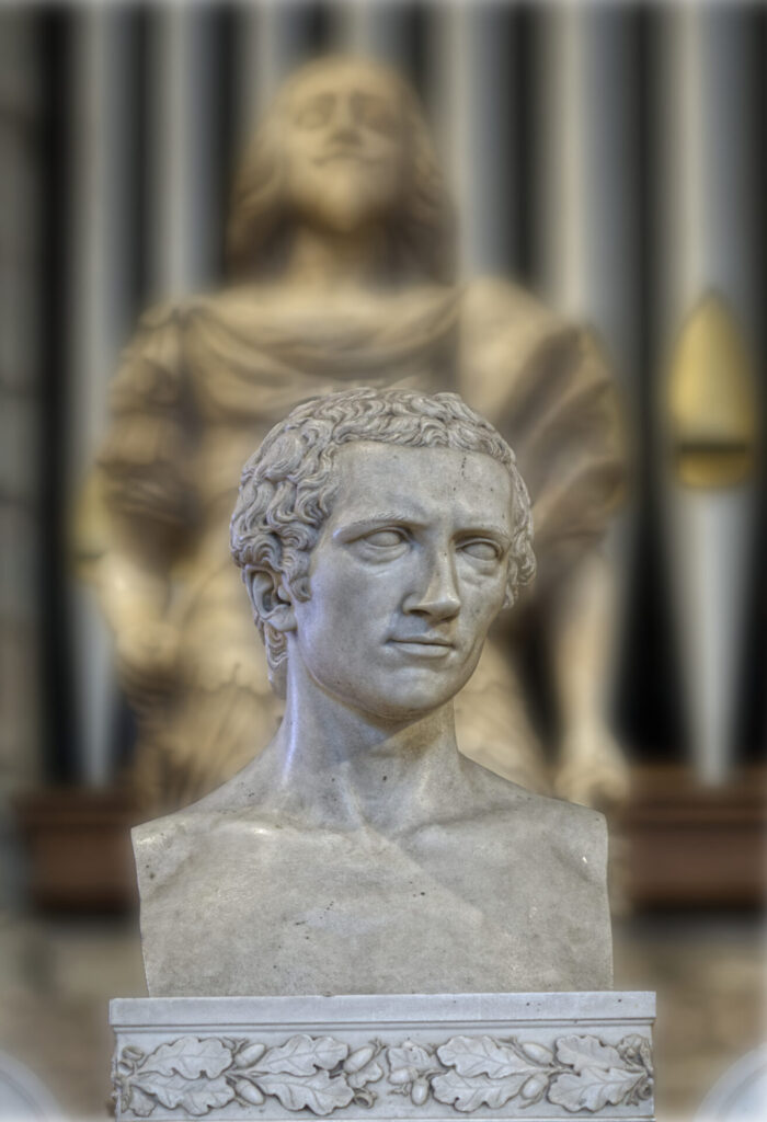 a marble bust