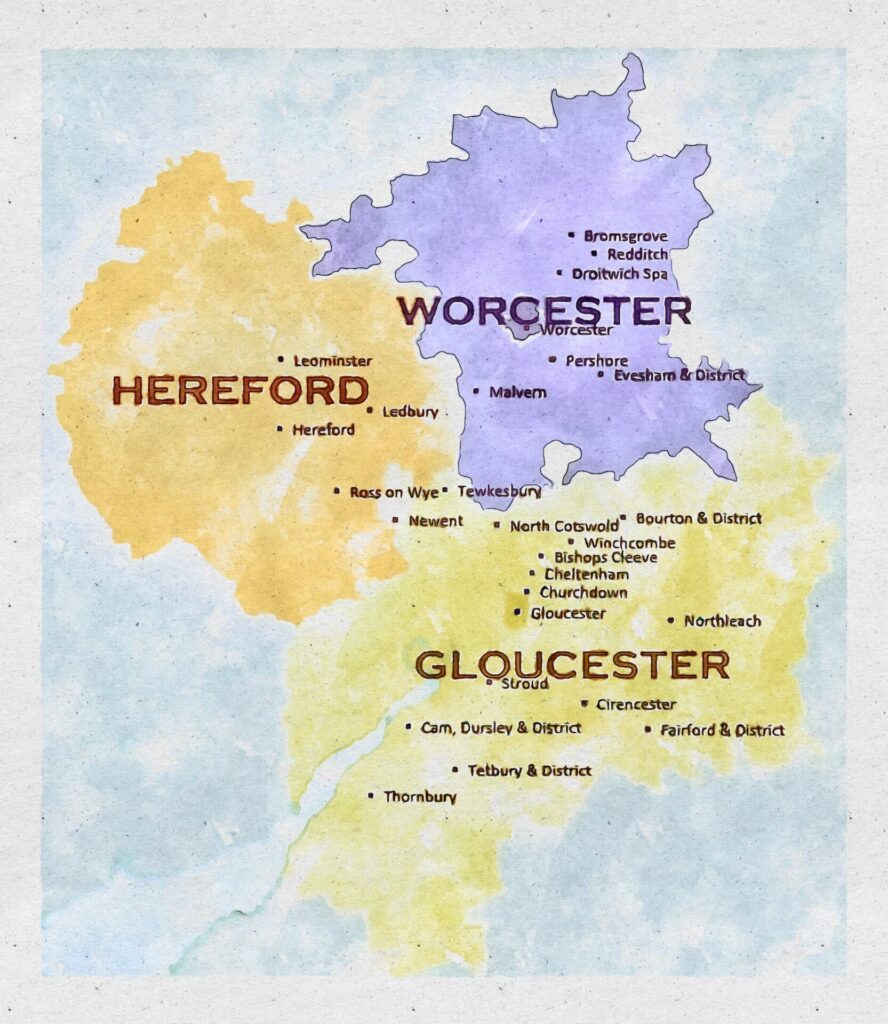 Cotswold-link counties map